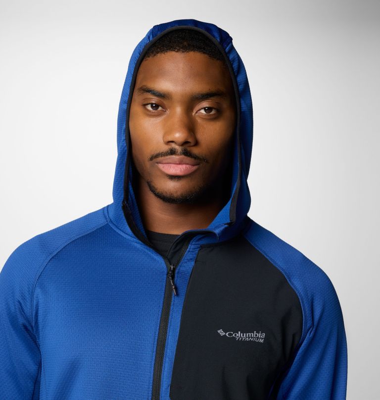 triple canyon grid ii fleecejacke für herren mit kapuze und durchgehendem reißverschluss