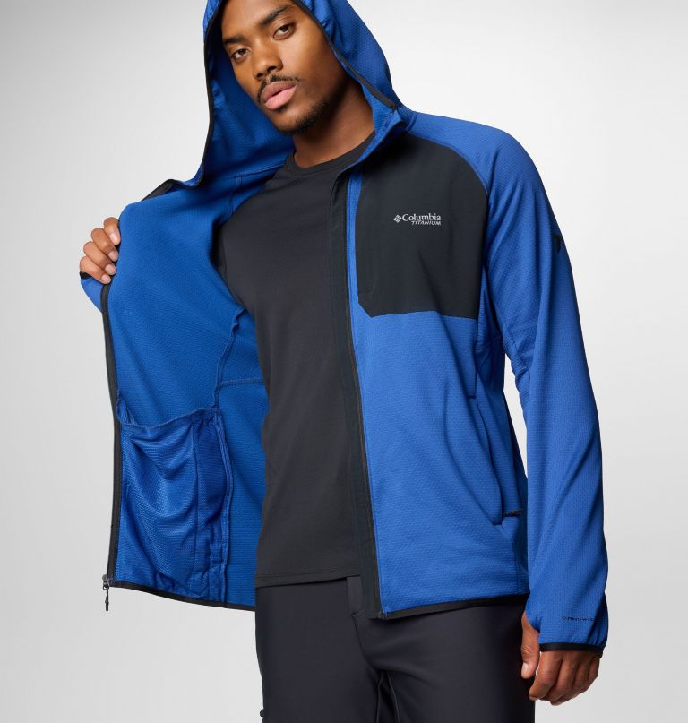 triple canyon grid ii fleecejacke für herren mit kapuze und durchgehendem reißverschluss