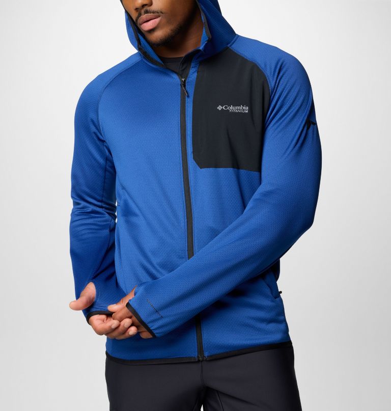 triple canyon grid ii fleecejacke für herren mit kapuze und durchgehendem reißverschluss