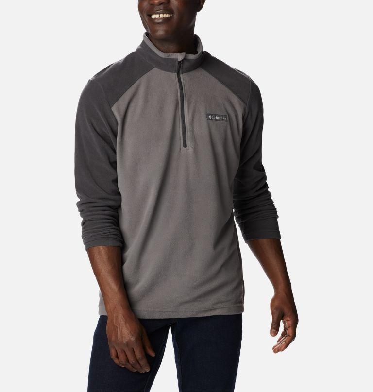 lake aloha fleece-pullover für herren mit halbem reißverschluss