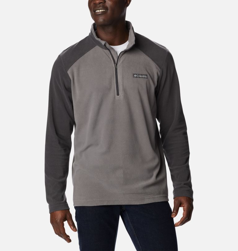 lake aloha fleece-pullover mit halbem reißverschluss für herren – lang