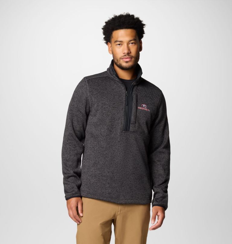herren-fleecepullover mit halbem reißverschluss „collegiate sweater weather – georgia