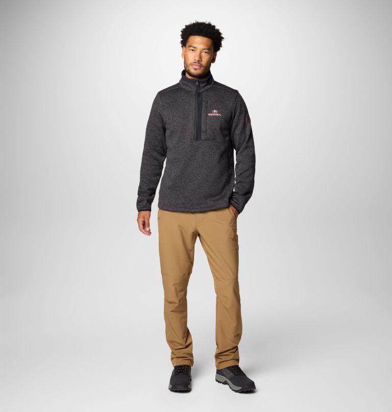 herren-fleecepullover mit halbem reißverschluss „collegiate sweater weather – georgia