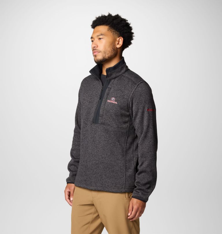 herren-fleecepullover mit halbem reißverschluss „collegiate sweater weather – georgia