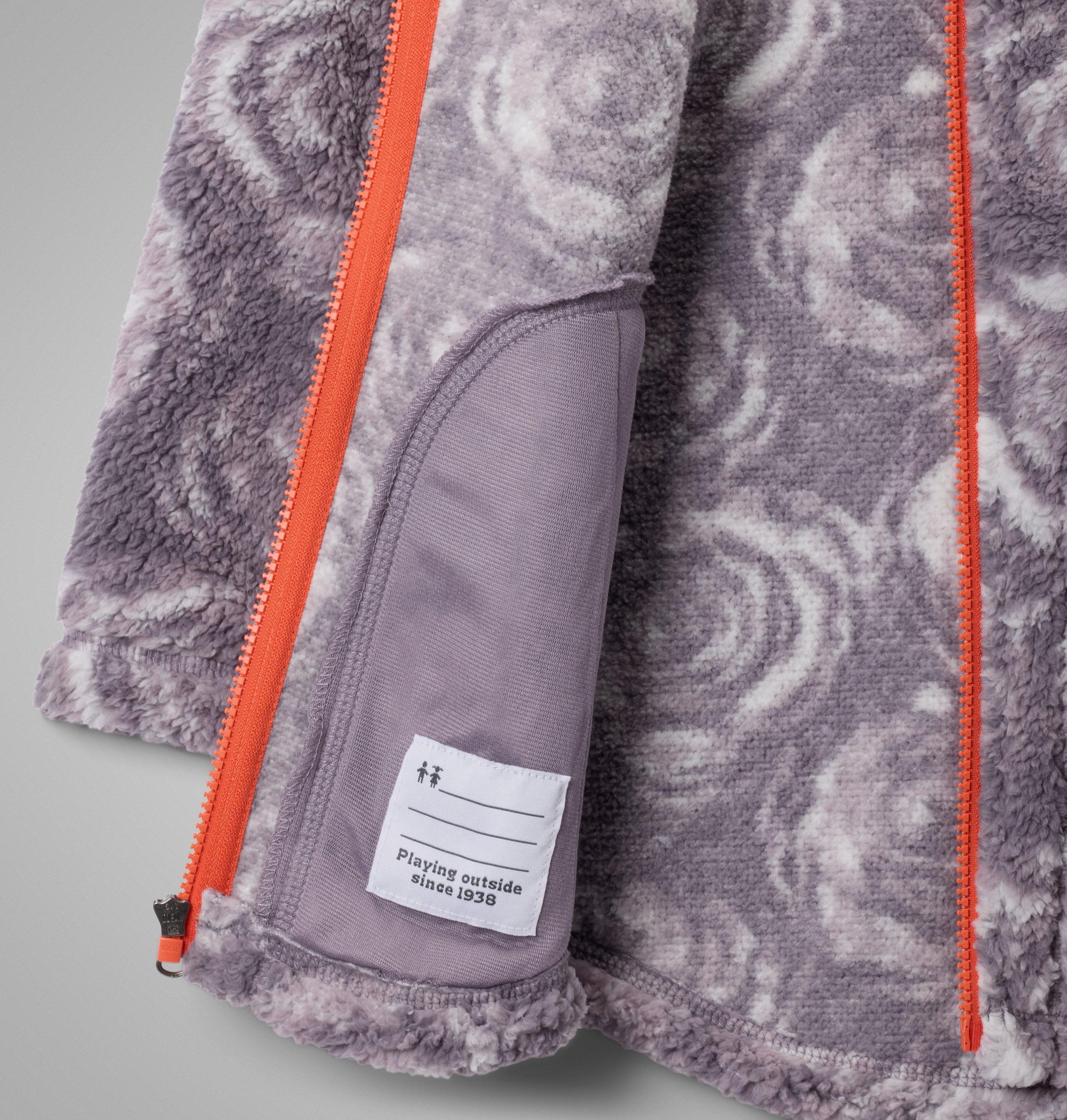 west bend fleecejacke für mädchen mit print und durchgehendem reißverschluss