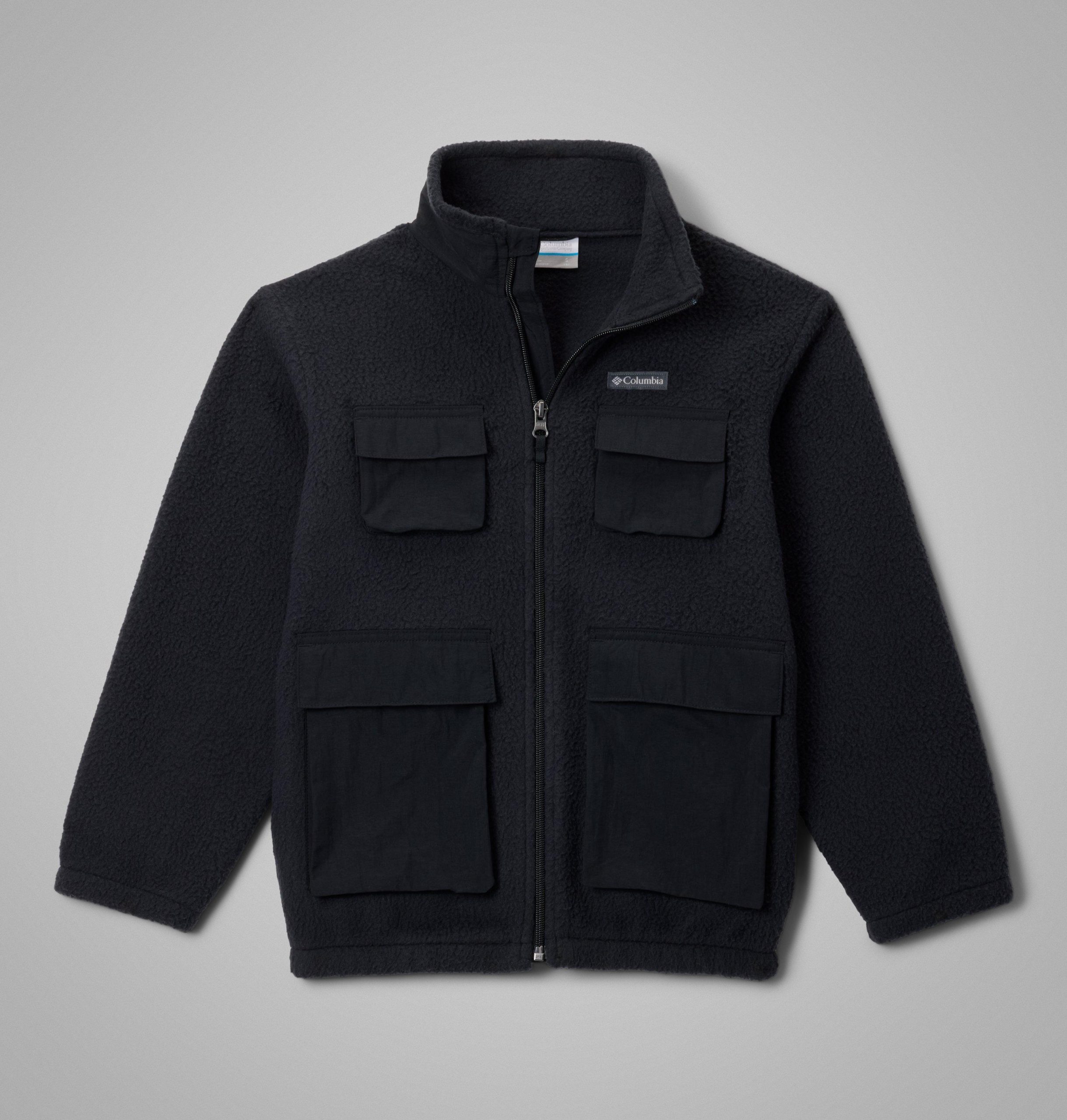 jasper ridge kinder-fleecejacke mit durchgehendem reißverschluss genarbtes fleece