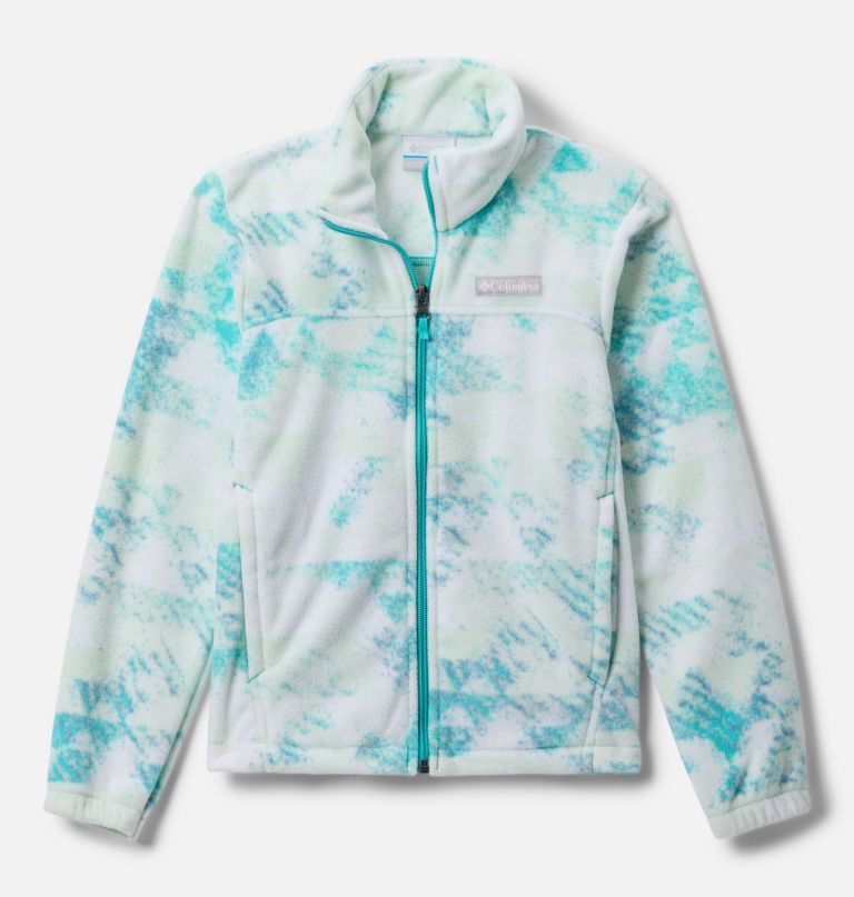 castle dale fleecejacke für mädchen mit print und durchgehendem reißverschluss