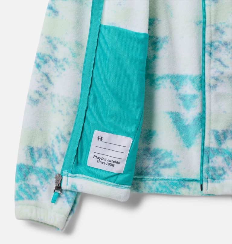 castle dale fleecejacke für mädchen mit print und durchgehendem reißverschluss