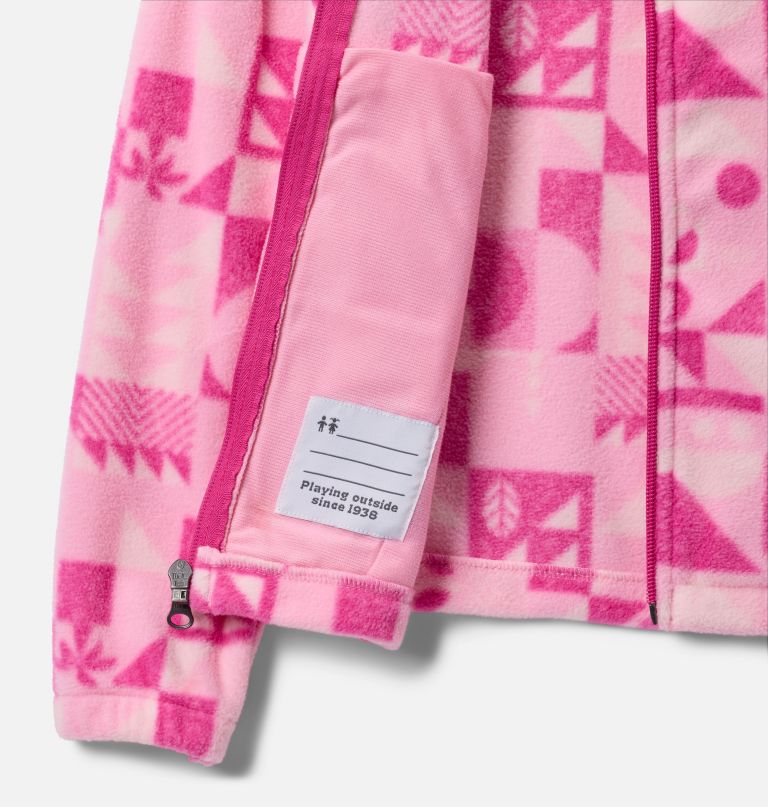 castle dale fleecejacke für mädchen mit print und durchgehendem reißverschluss