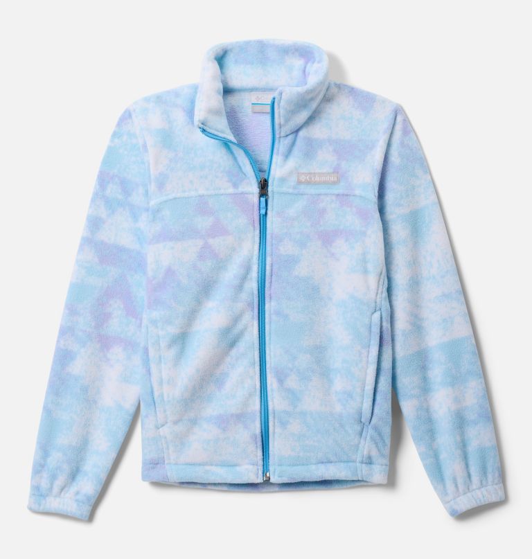 castle dale fleecejacke für mädchen mit print und durchgehendem reißverschluss