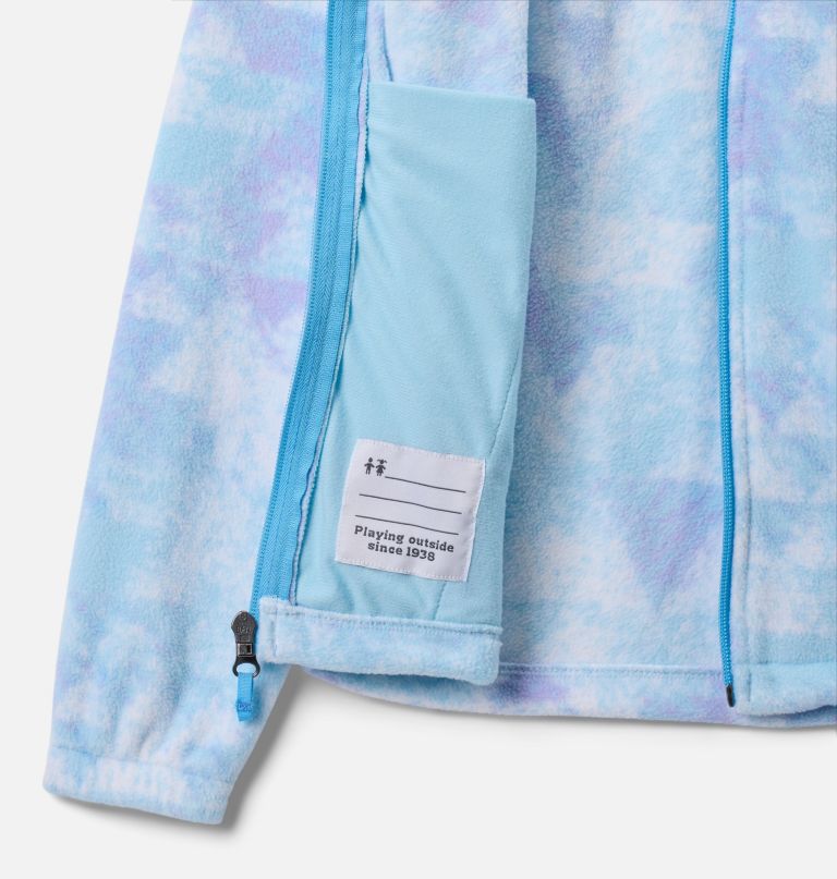 castle dale fleecejacke für mädchen mit print und durchgehendem reißverschluss
