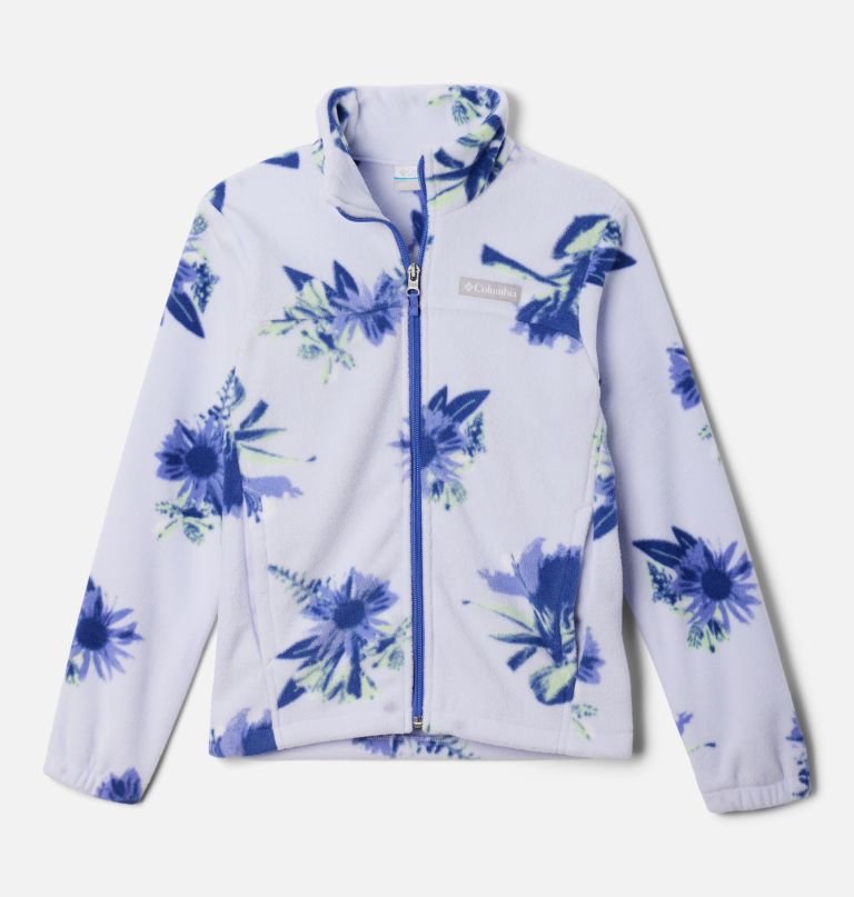castle dale fleecejacke für mädchen mit print und durchgehendem reißverschluss
