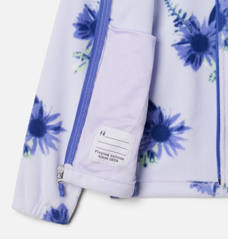 castle dale fleecejacke für mädchen mit print und durchgehendem reißverschluss