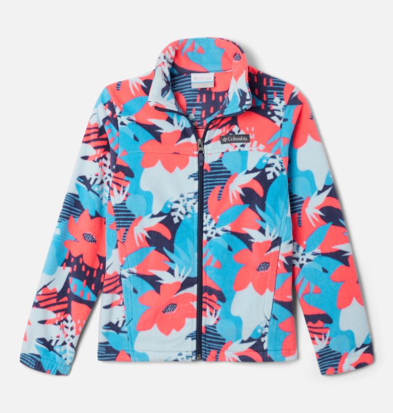 castle dale fleecejacke für mädchen mit print und durchgehendem reißverschluss