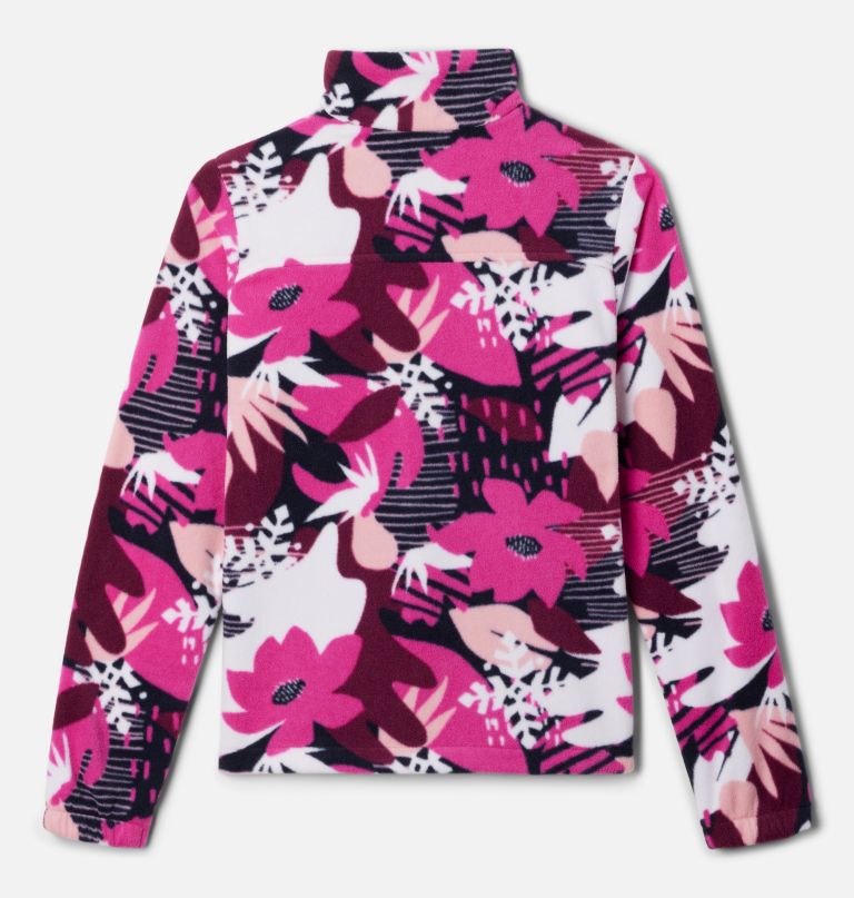 castle dale fleecejacke für mädchen mit print und durchgehendem reißverschluss