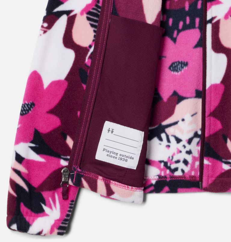 castle dale fleecejacke für mädchen mit print und durchgehendem reißverschluss