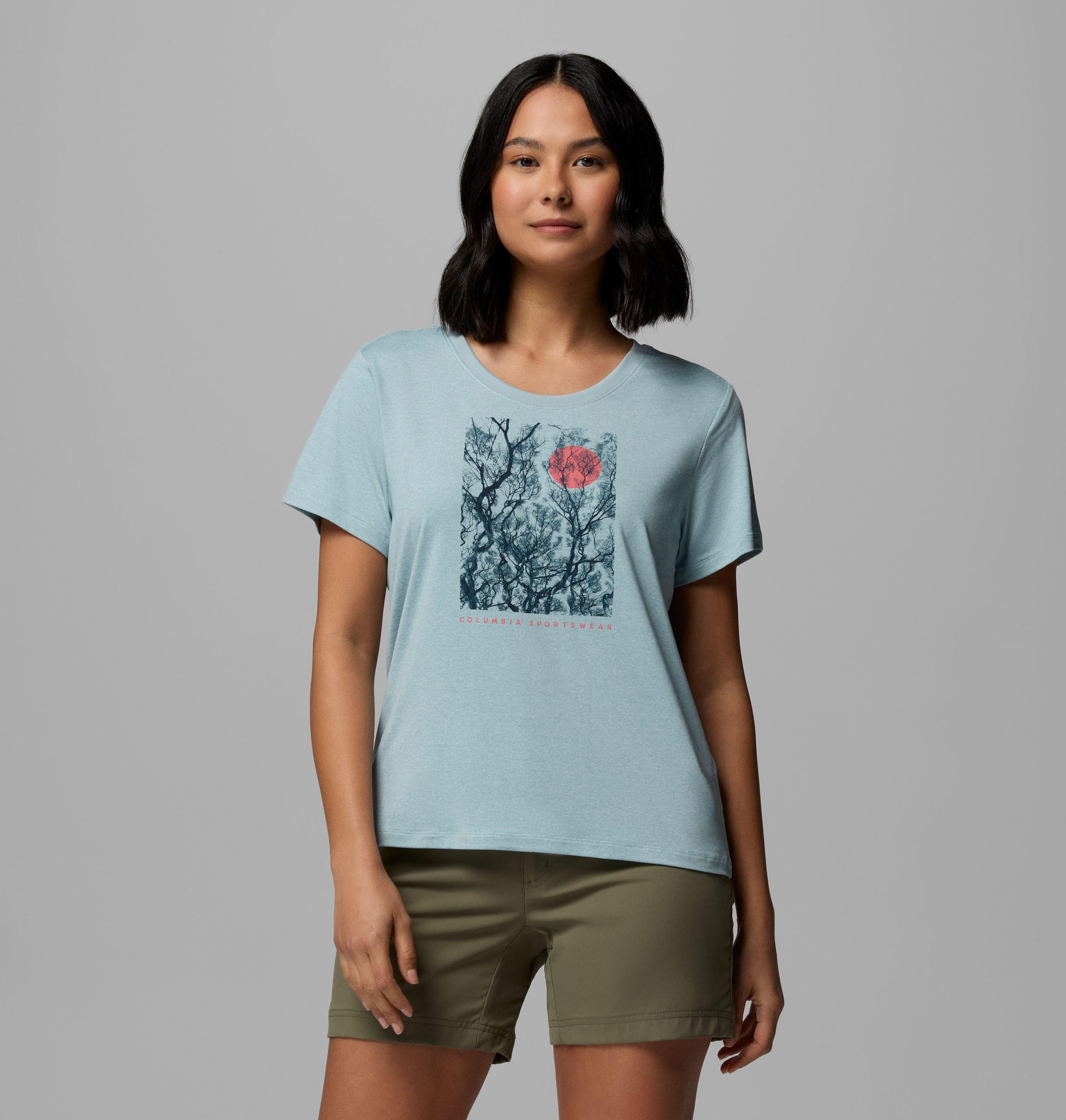 parsons point damen kurzarm-t-shirt mit rundhalsausschnitt