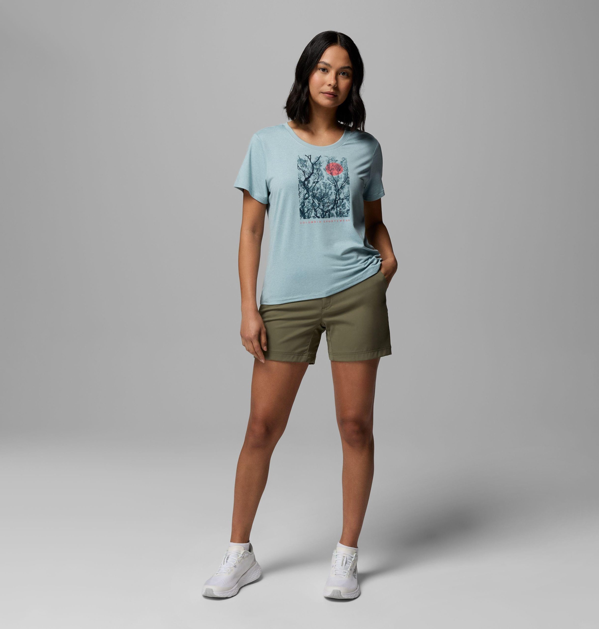 parsons point damen kurzarm-t-shirt mit rundhalsausschnitt