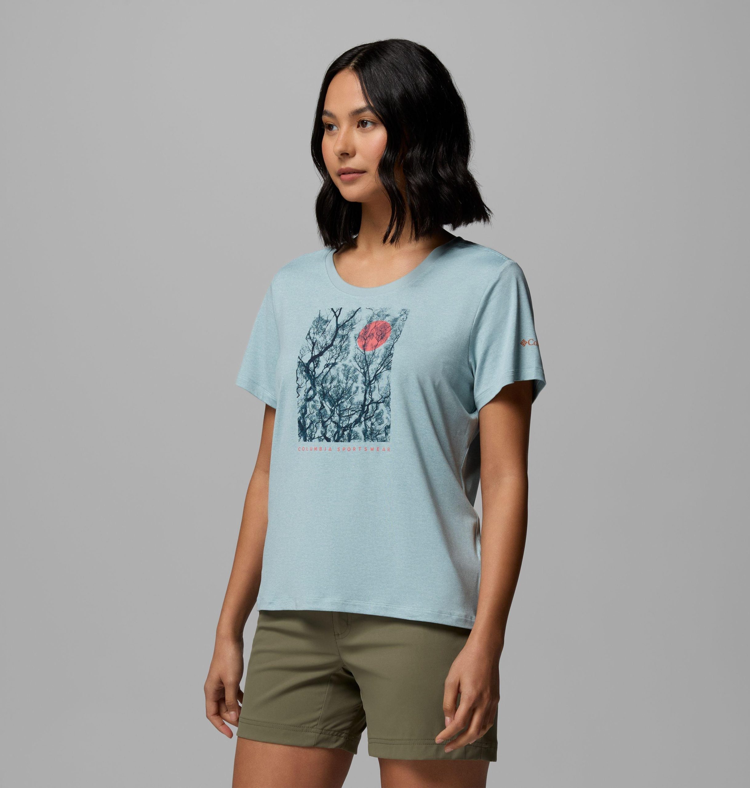 parsons point damen kurzarm-t-shirt mit rundhalsausschnitt