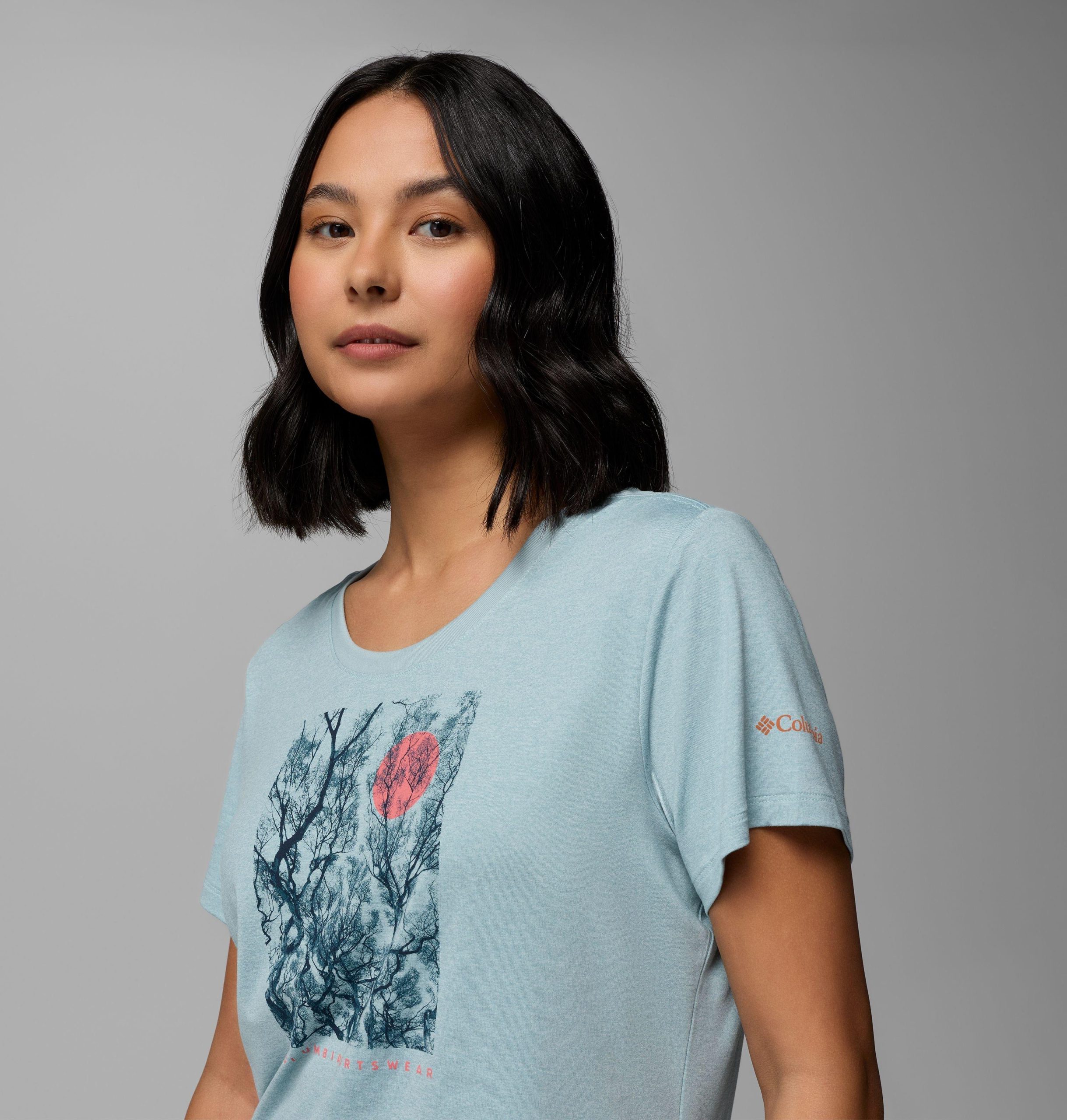 parsons point damen kurzarm-t-shirt mit rundhalsausschnitt