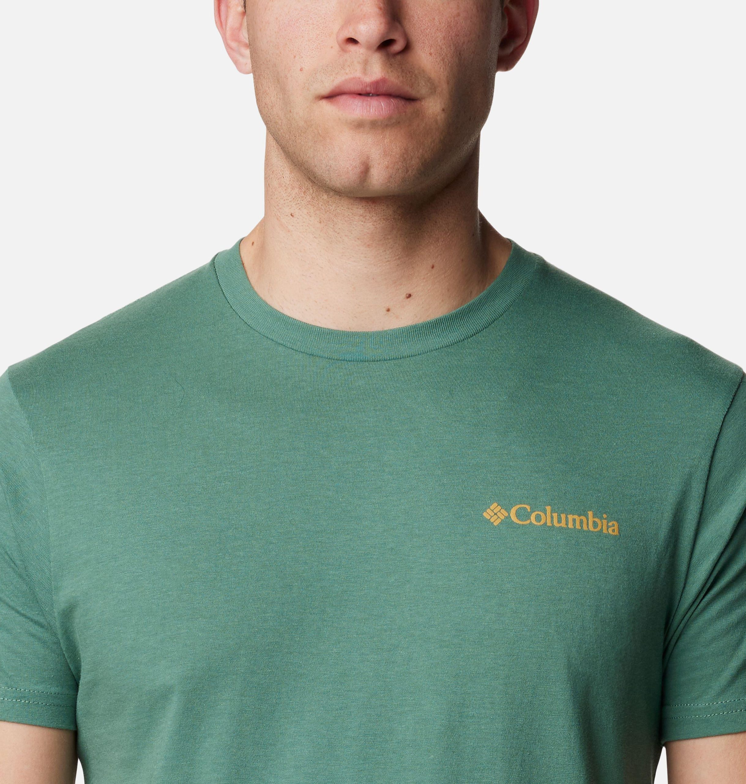 herren-t-shirt mit goldenem grafikprint
