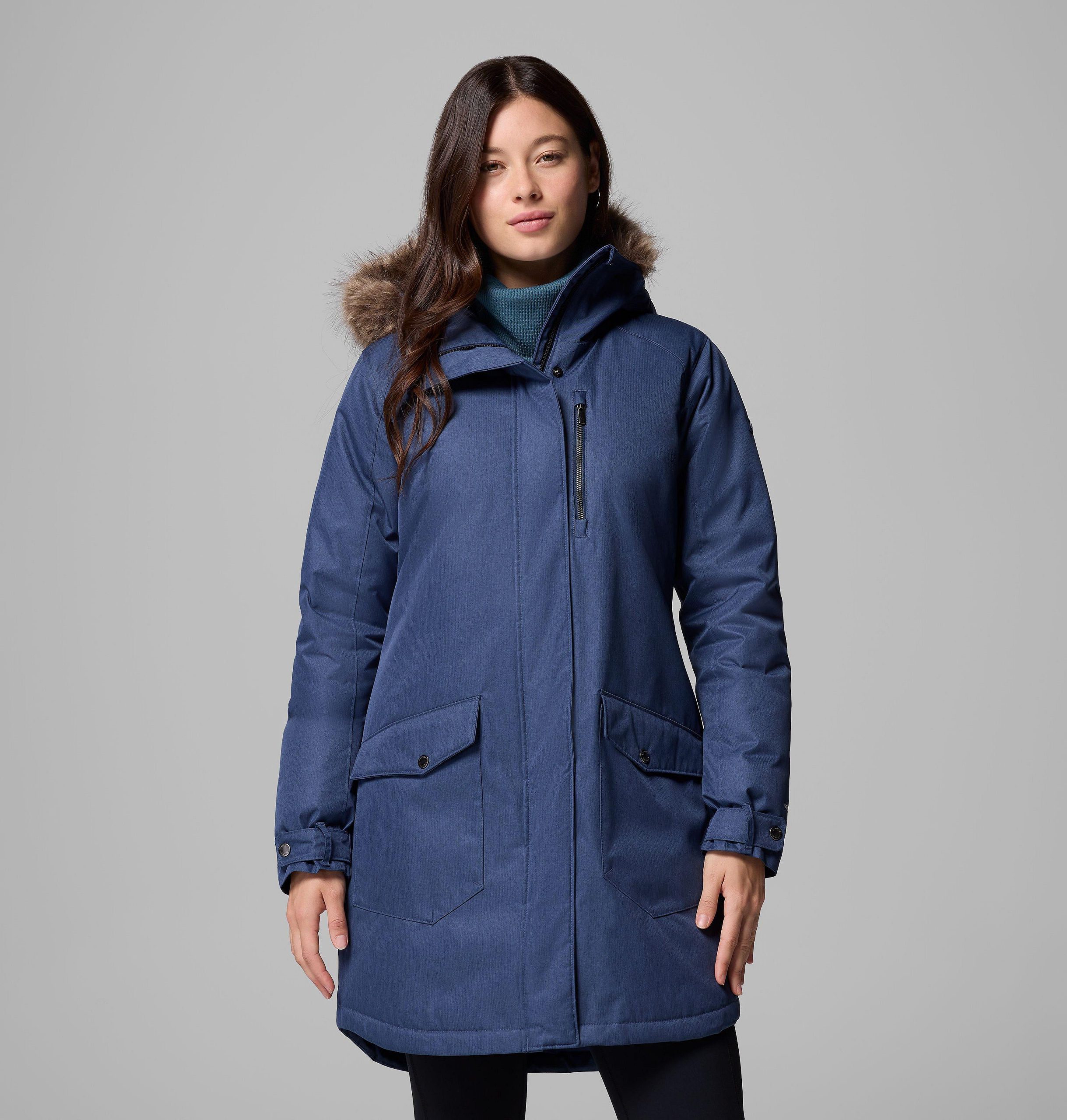 suttle mountain damen-langjacke mit isolierung