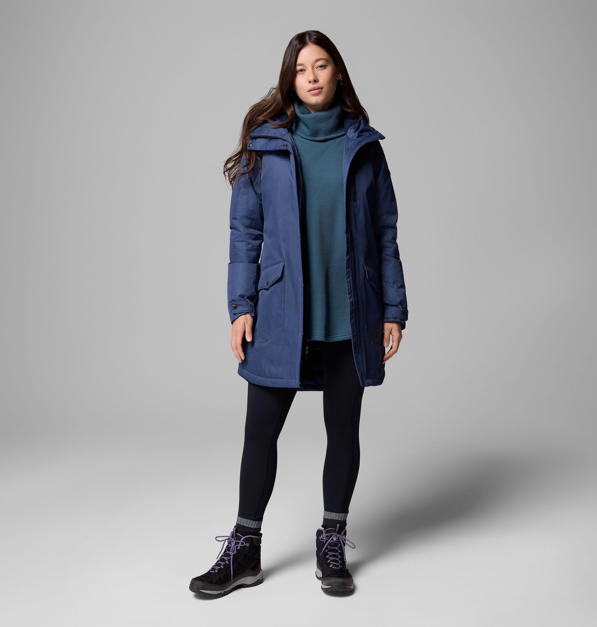 suttle mountain damen-langjacke mit isolierung