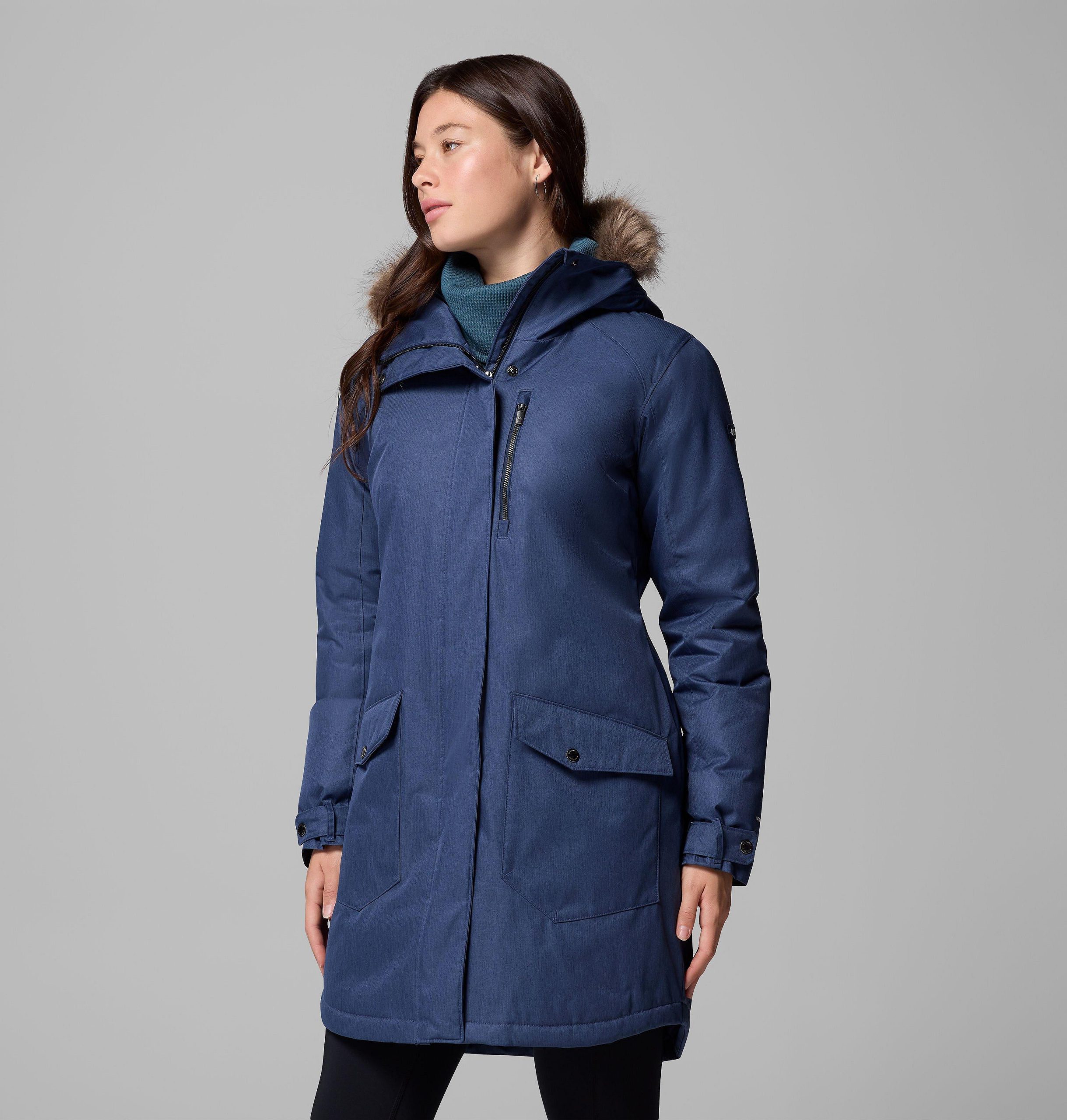 suttle mountain damen-langjacke mit isolierung
