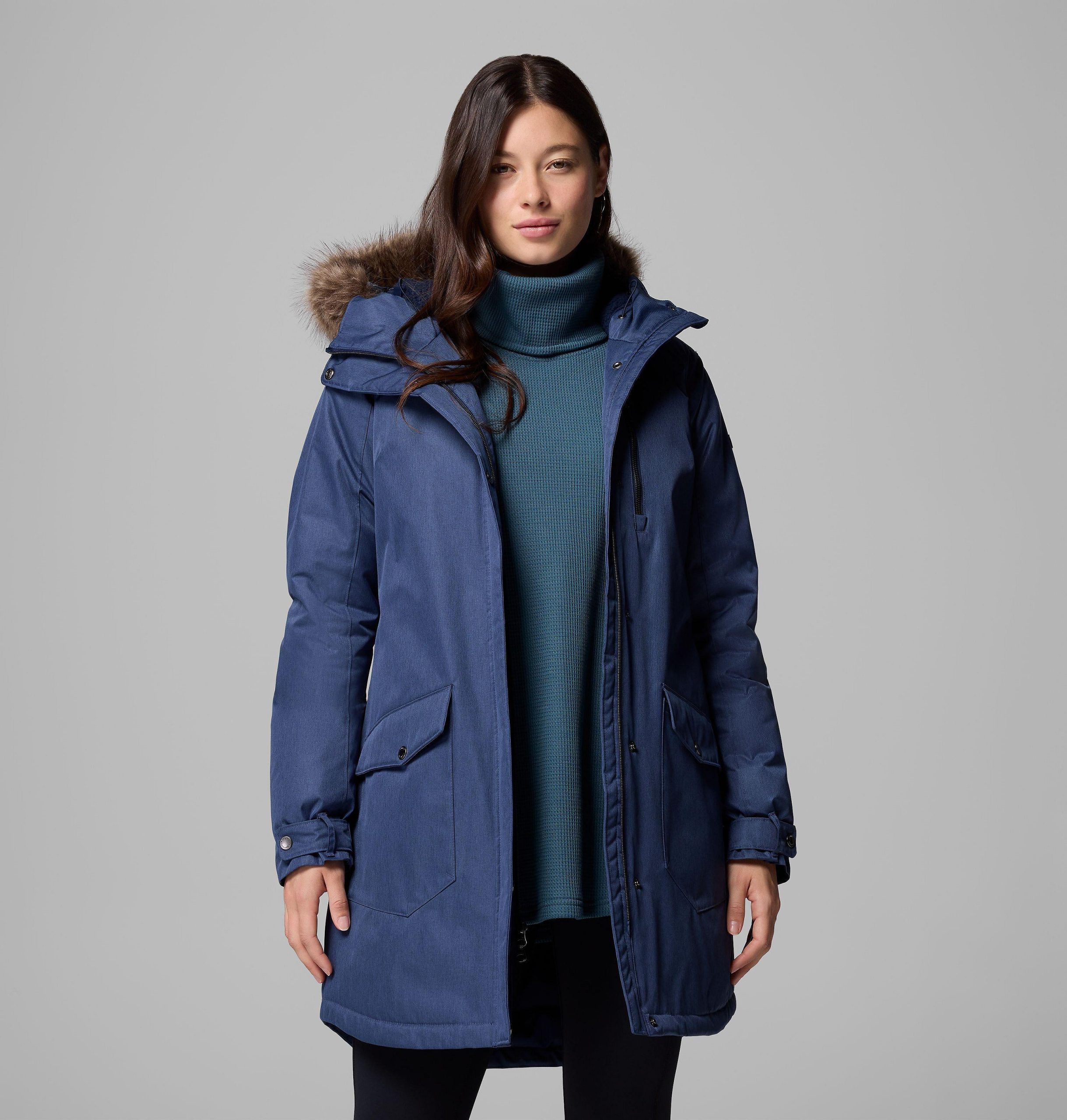 suttle mountain damen-langjacke mit isolierung