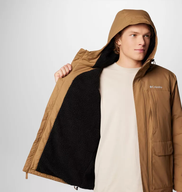 herren landroamer jacke mit sherpa-futter