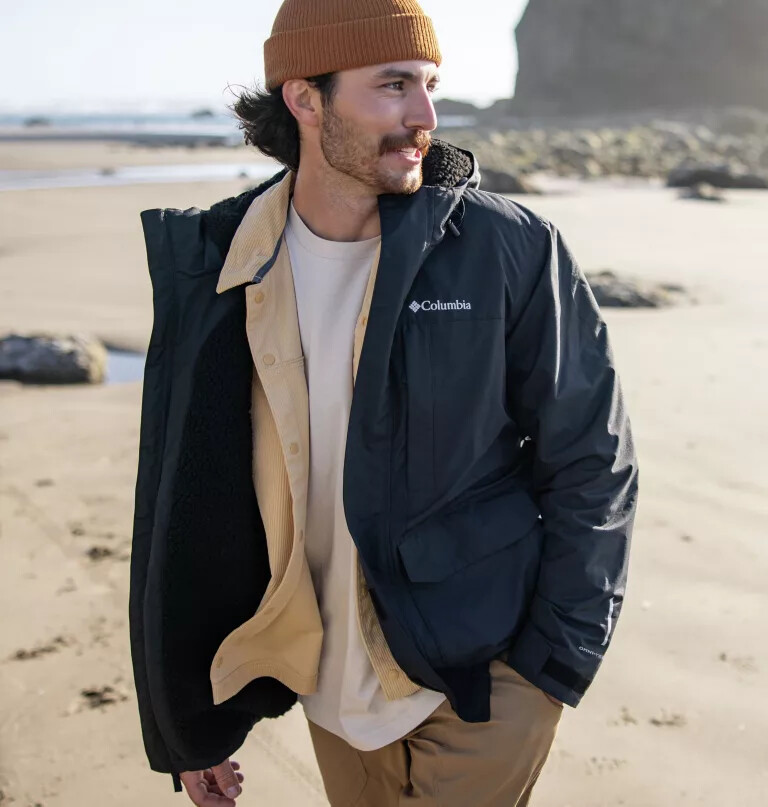 herren landroamer jacke mit sherpa-futter