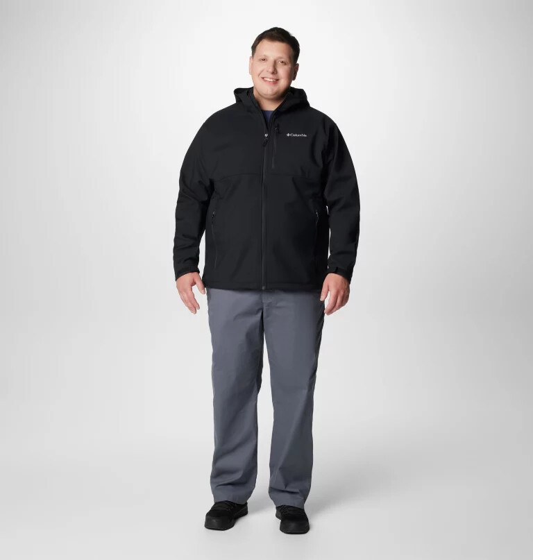 ascender ii softshelljacke mit kapuze für herren – größe l
