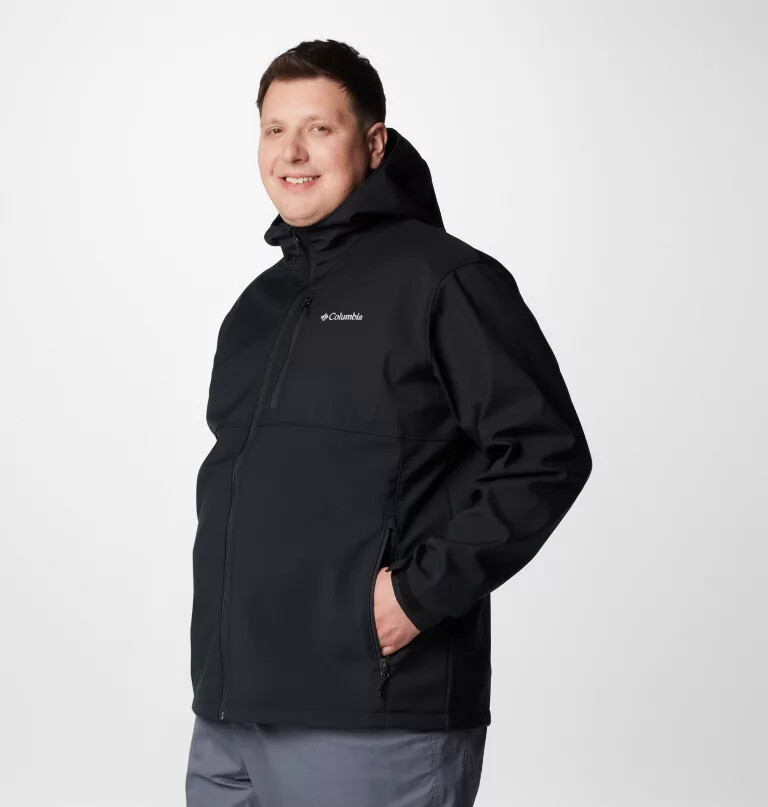 ascender ii softshelljacke mit kapuze für herren – größe l