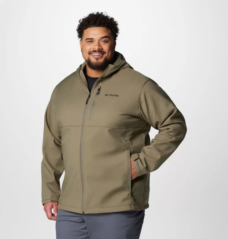 ascender ii softshelljacke mit kapuze für herren – größe l