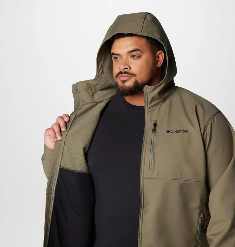ascender ii softshelljacke mit kapuze für herren – größe l