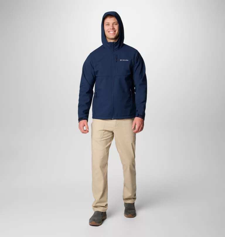 ascender ii softshelljacke mit kapuze für herren – lang