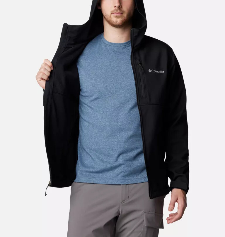 ascender ii softshelljacke mit kapuze für herren – lang