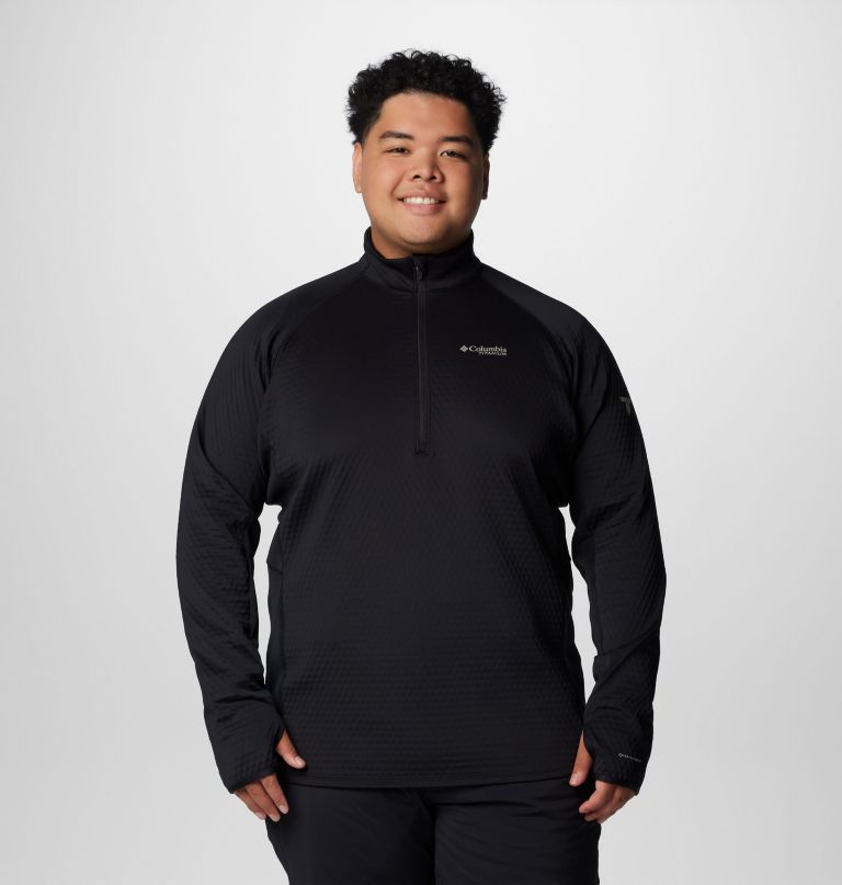 herren crystal leaf omni-heat helix pullover mit halbem reißverschluss – größe l