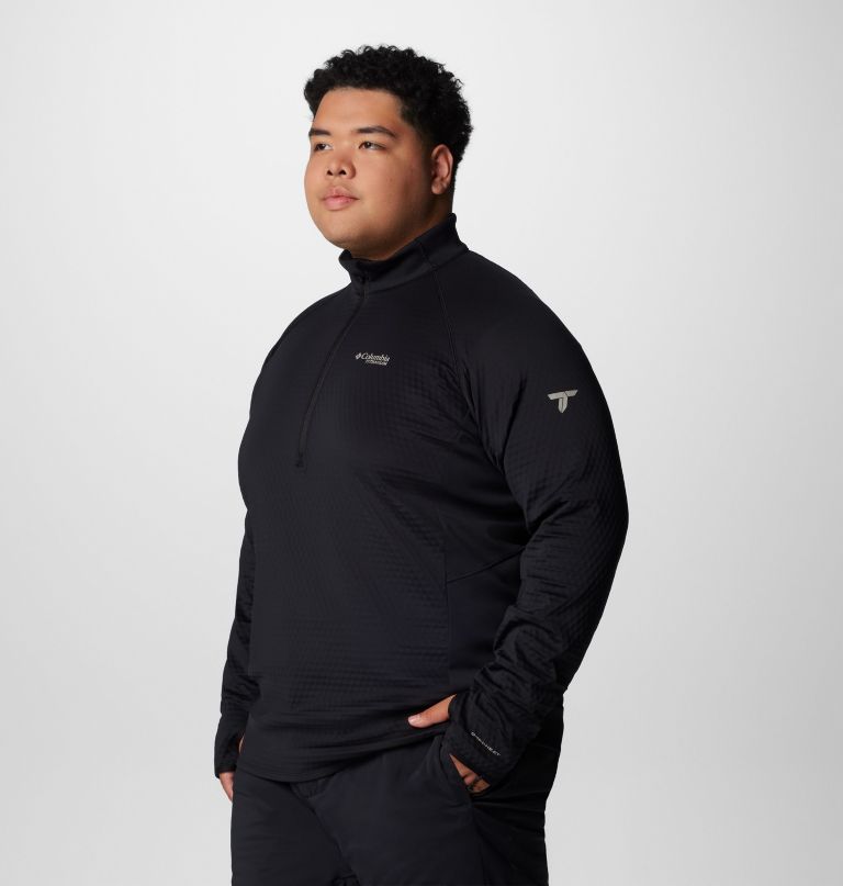 herren crystal leaf omni-heat helix pullover mit halbem reißverschluss – größe l