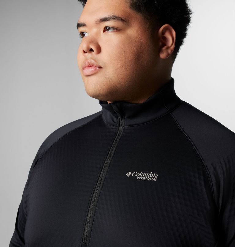 herren crystal leaf omni-heat helix pullover mit halbem reißverschluss – größe l