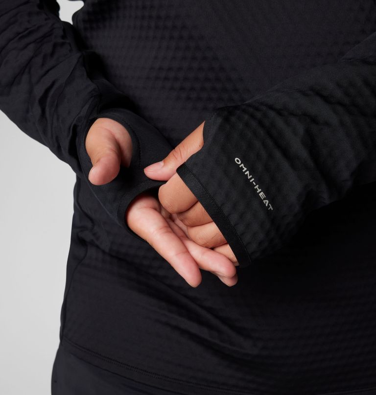 herren crystal leaf omni-heat helix pullover mit halbem reißverschluss – größe l