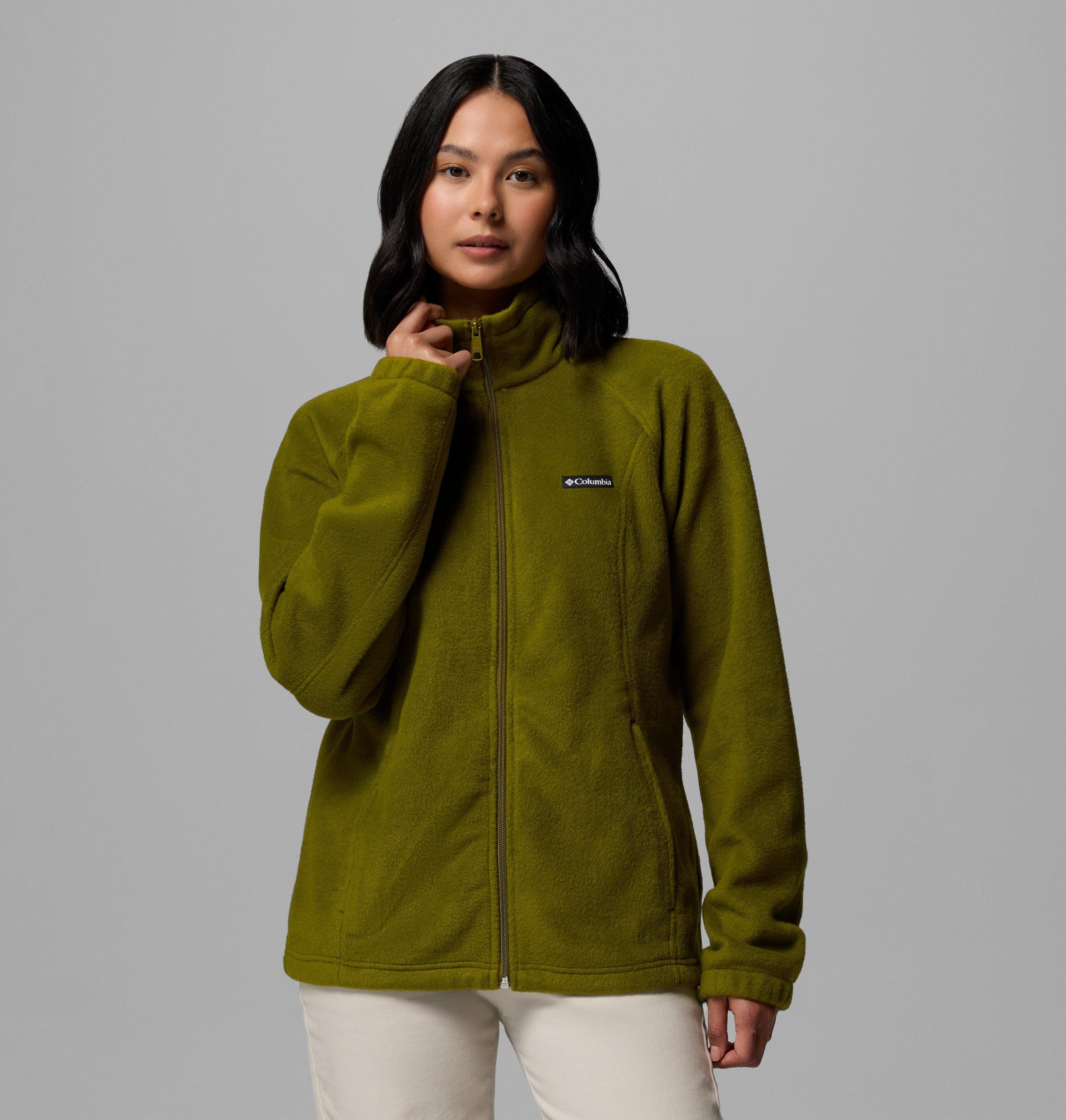 benton springs fleecejacke mit durchgehendem reißverschluss für damen – petite