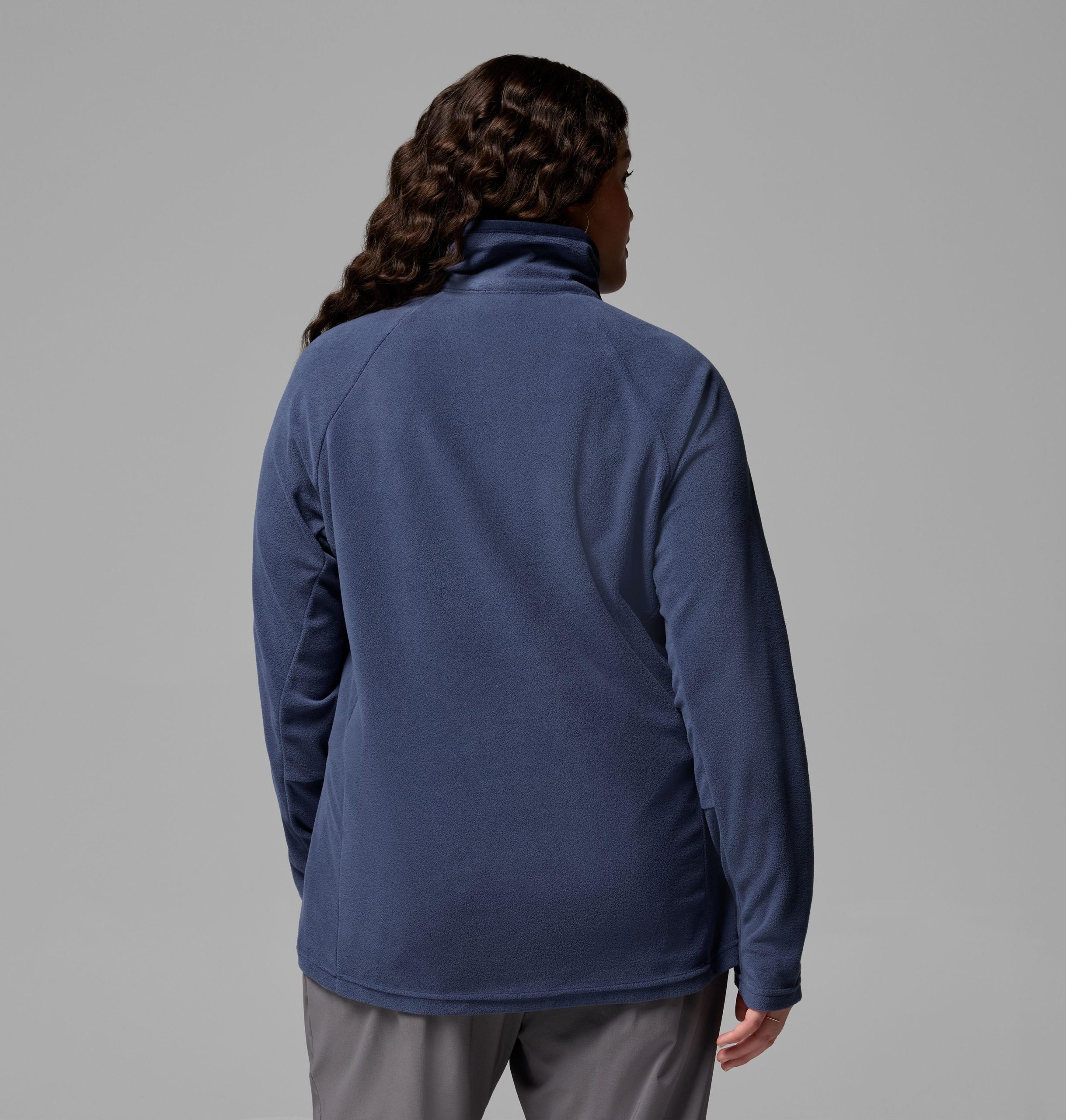 glacial iv fleece-fleecejacke mit halbem reißverschluss für damen – Übergröße