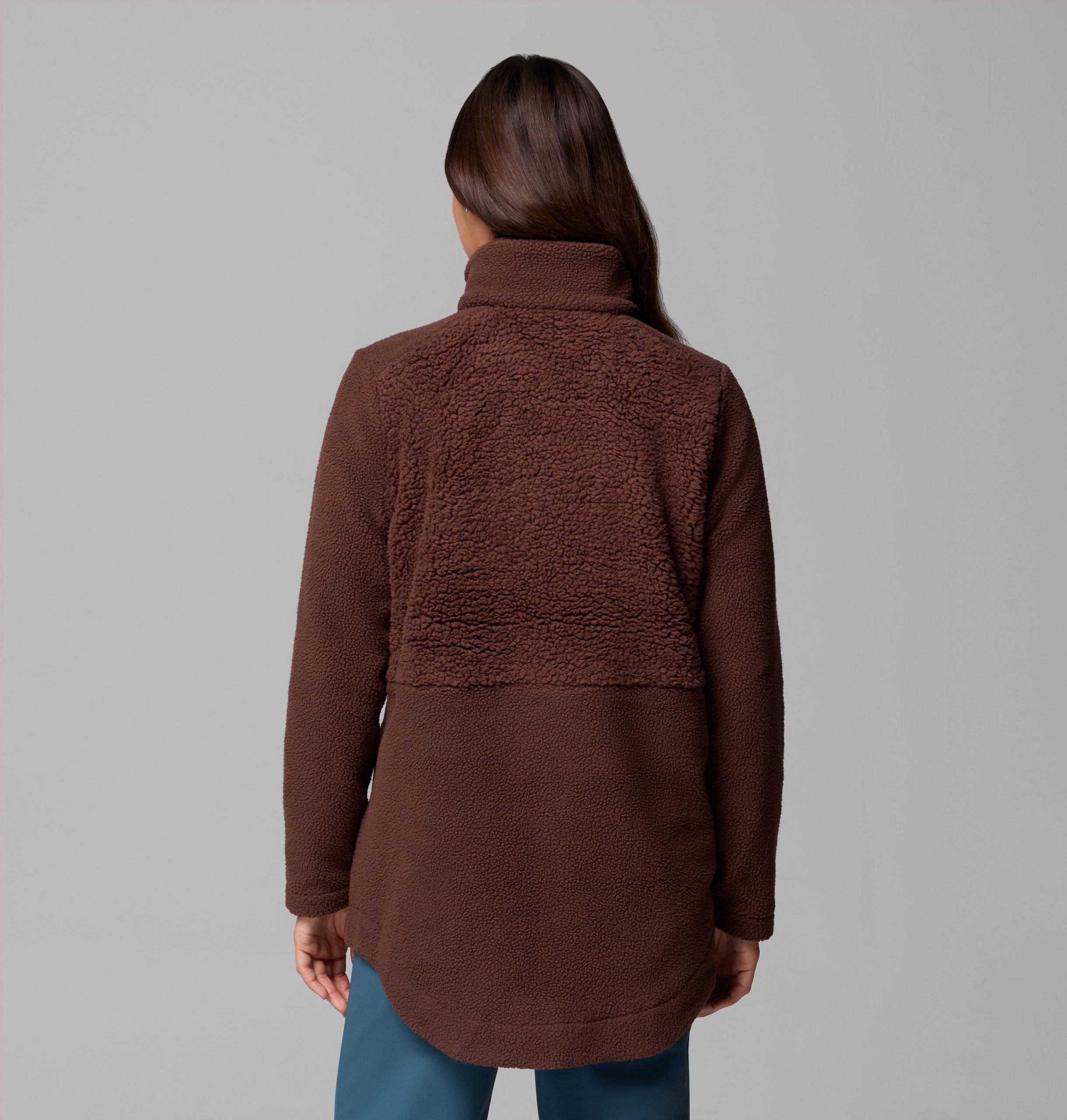 columbia lodge sherpa fleecejacke für damen mit durchgehendem reißverschluss