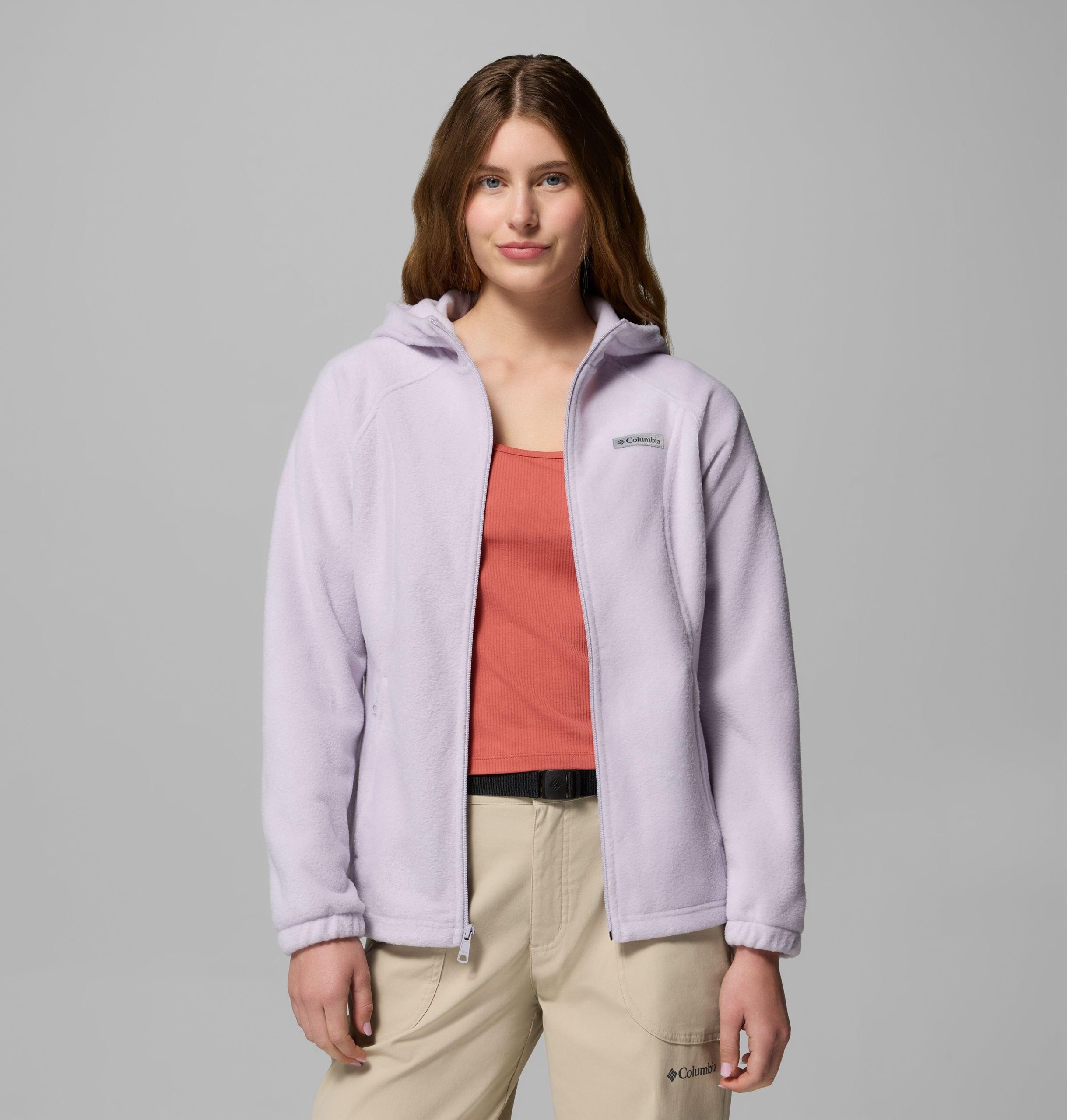 benton springs fleece-hoodie für damen mit durchgehendem reißverschluss