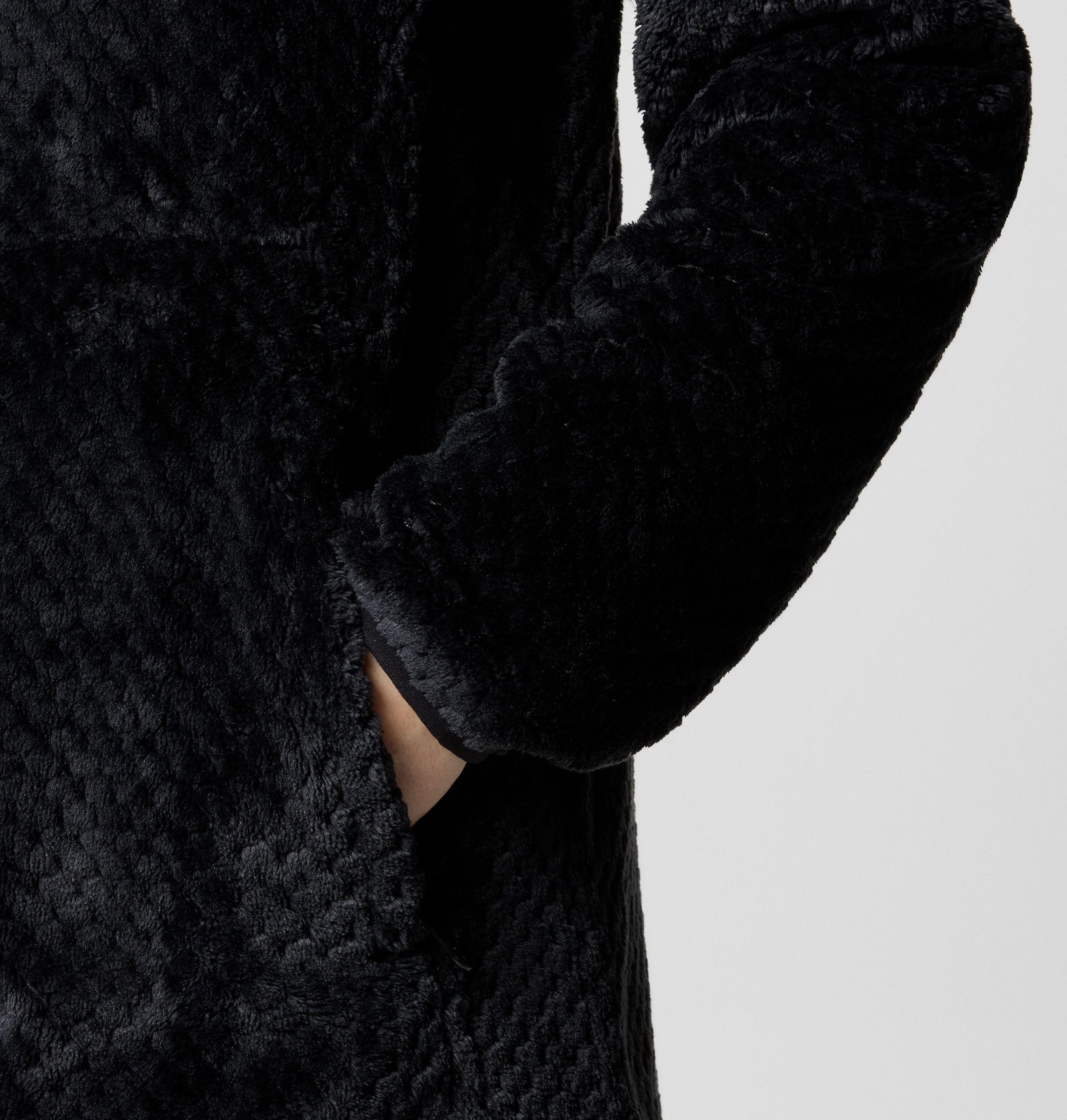 damen fire side fleecejacke mit langem durchgehendem reißverschluss