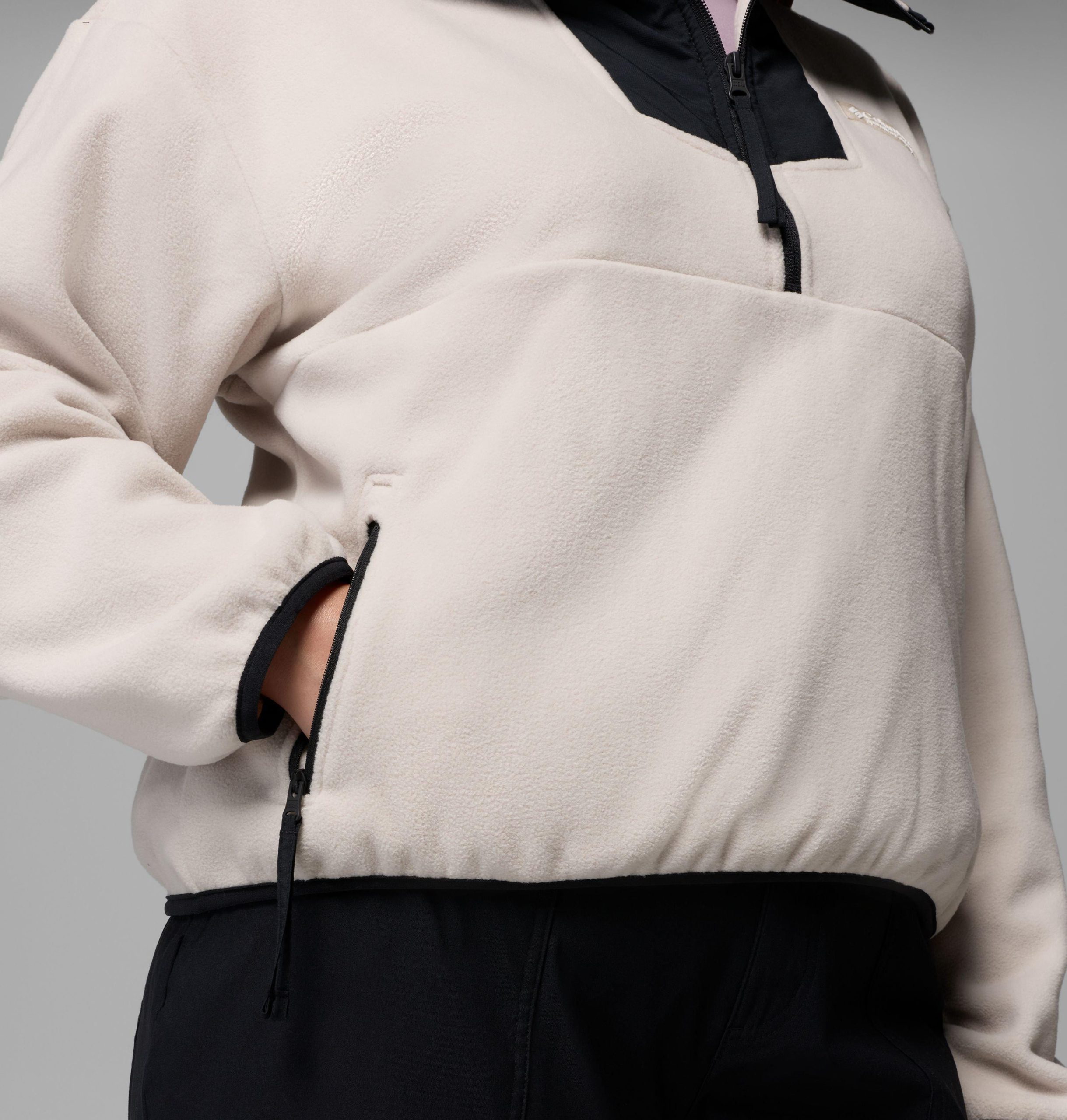 sequoia grove fleecejacke mit halbem reißverschluss für damen – Übergröße