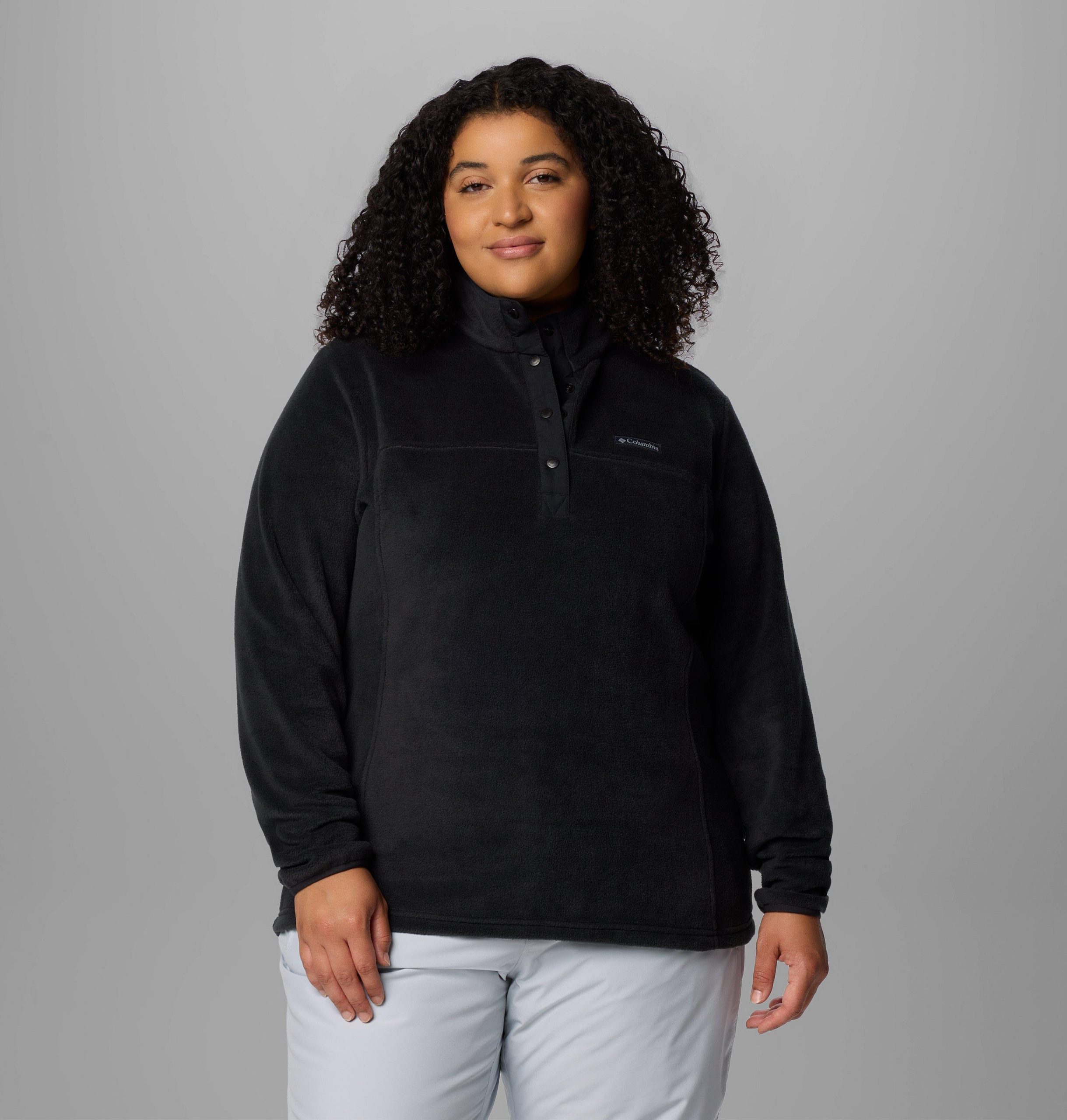 benton springs fleece-pullover ii mit halben druckknöpfen für damen – Übergröße