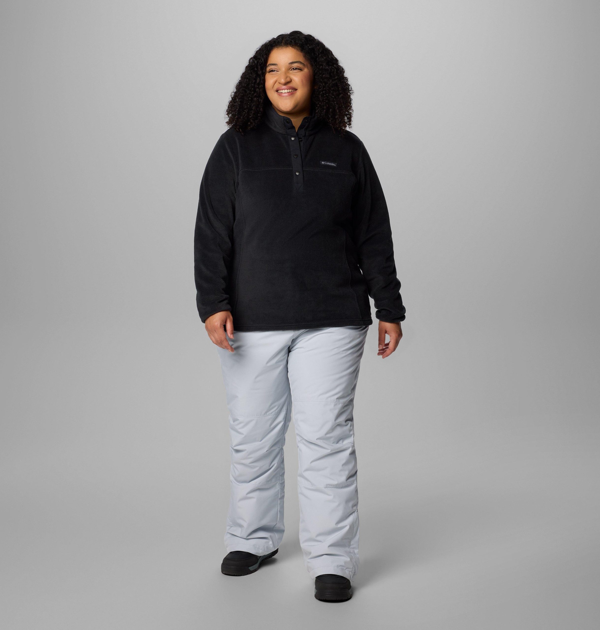benton springs fleece-pullover ii mit halben druckknöpfen für damen – Übergröße