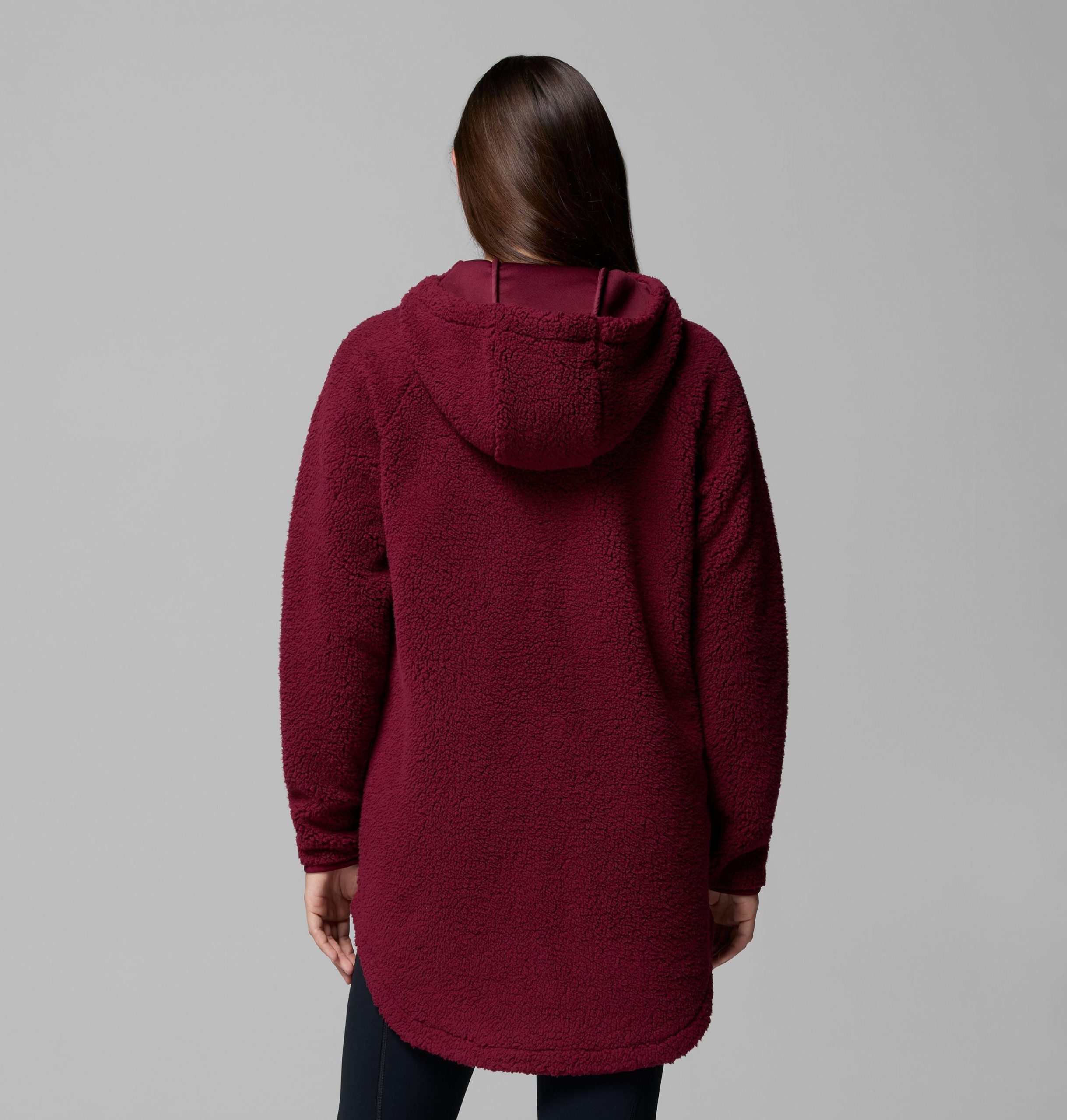 damen winterwärmender hoodie mit durchgehendem reißverschluss